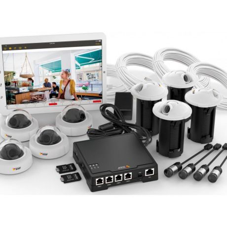 Система видеонаблюдения Axis Комплект малозаметного видеонаблюдения F34 SURVEILLANCE SYSTEM (0779-002), белый
