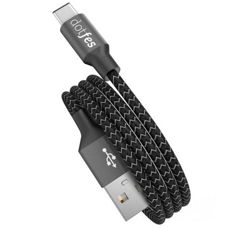 USB кабель Type-C Dotfes A06T Dual Color (1m), black