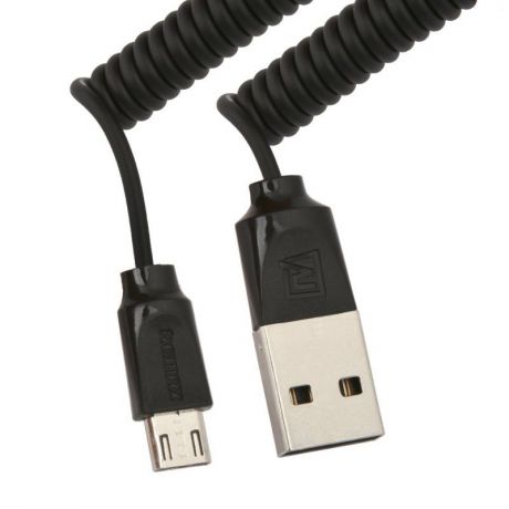 USB кабель Remax RC-117m Micro USB пружина, 0L-00039989, черный