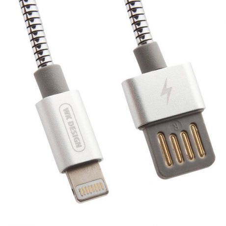 USB кабель WK Alloy WDC-039 Apple 8 pin, 0L-00034809, серебряный