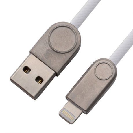 USB кабель Zetton USB SyncCharge Round Snake TPE Data Cable USB to Lightning, ZTUSBRSETWEA8, белый