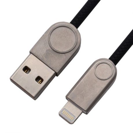 USB кабель Zetton USB SyncCharge Round Snake TPE Data Cable USB to Lightning, ZTUSBRSETBKA8, черный