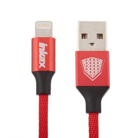 USB Кабель Inkax Metal Braided CK-27 Apple 8 pin, 0L-00039964, красный