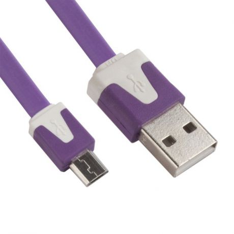 USB кабель Liberty Project Micro USB плоский узкий, R0003927, сиреневый
