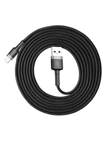 Кабель Baseus Cafule USB-iP, 2 м, 572728, Gray, Black