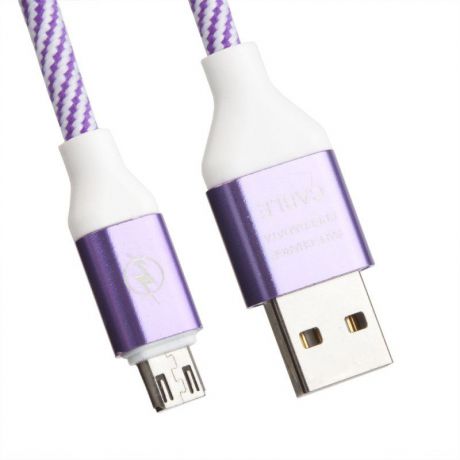 USB кабель Liberty Project "Волны" Micro USB 1 м, 0L-00033141, сиреневый, белый
