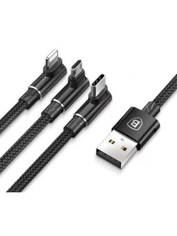 Кабель Multi USB Baseus, 1.2 м, CAMLT-WZ01, black