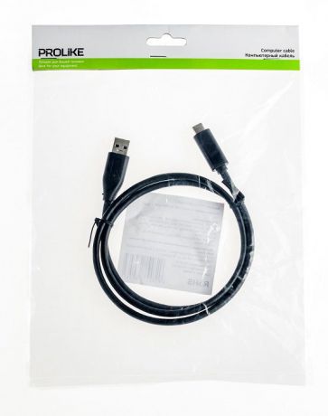 Кабель Prolike, 1 м, USB 3.0 AM-USB3.1 type C