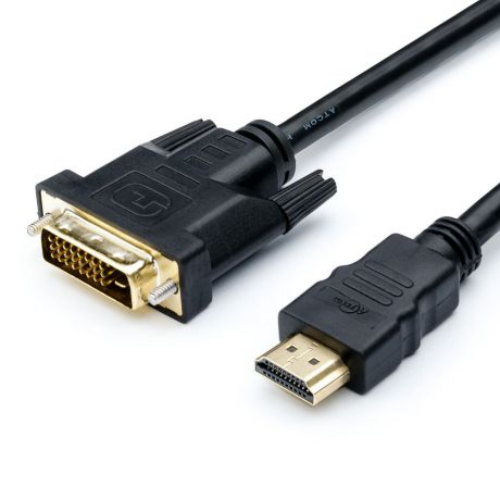 Кабель ATcom HDMI-DVI 1,8 m, 2 феррита, AT3808