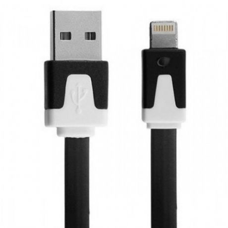 Кабель red line плоский USB - 8 - pin, УТ000010105, черный, белый