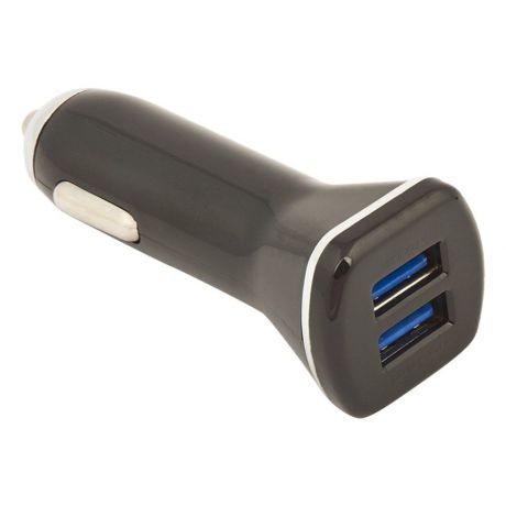 Автомобильное зарядное устройство Ldnio 2 USB 2,1А + кабель Micro USB DL-219, Black