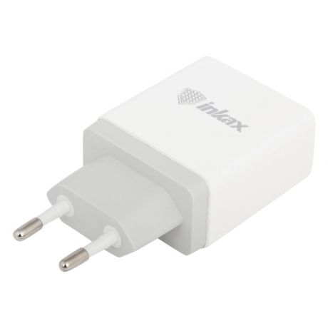 Сетевое зарядное устройство Inkax CD-26 Carefree3 3 USB 3,1A + кабель Apple 8 pin, 0L-00040101, White