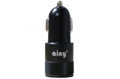 Автомобильное зарядное устройство Ainy 2 USB, EB-018A, черный