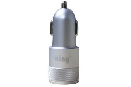 Автомобильное зарядное устройство Ainy 2 USB, EB-018Q, серебряный