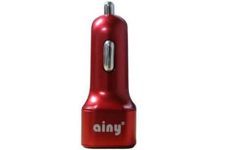 Автомобильное зарядное устройство Ainy 3 USB, EB-025C, красный