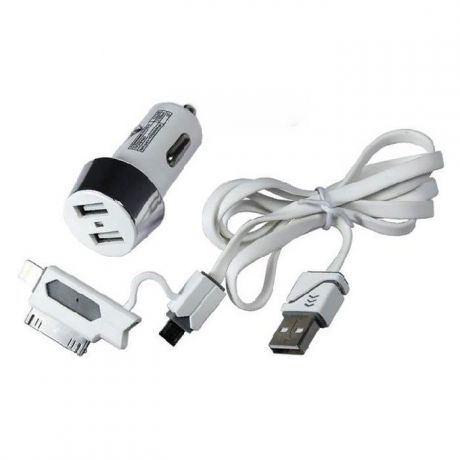 Автомобильное зарядное устройство Nova Bright Lightning/micro-USB, 2 USB, 2100 А