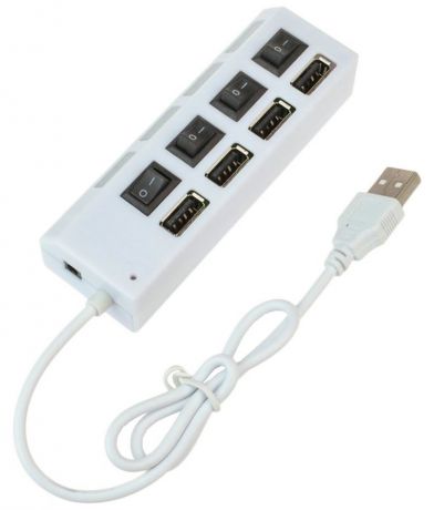 USB-концентратор TipTop Хаб USB 4 port_2, 4605180034157, белый