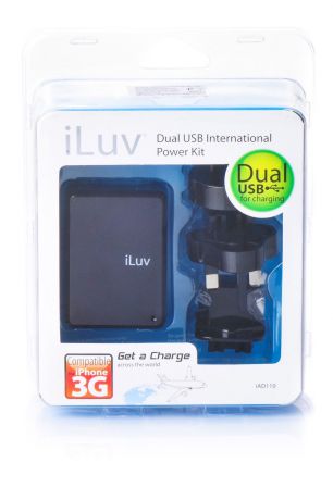 Зарядное устройство iLuv Travel Adapter Kit, черный