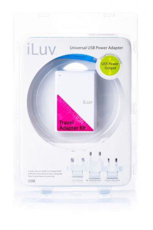Зарядное устройство iLuv Travel Adapter Kit i108, белый