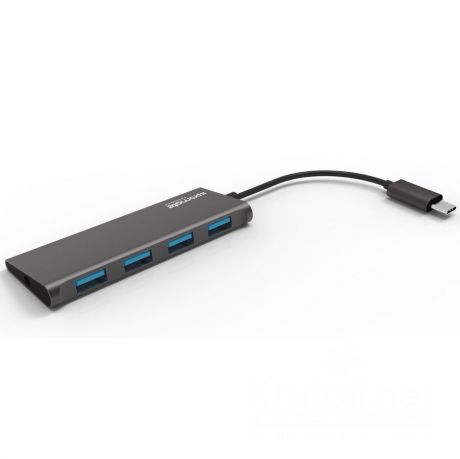 USB-концентратор Promate SyncHub-C4, серый