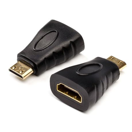 Адаптер-переходник ATcom mini HDMI (male) - HDMI (female), AT5285, черный