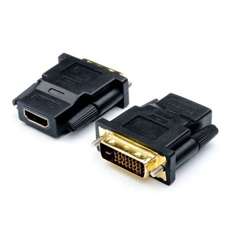 Адаптер-переходник ATcom DVI (male) - HDMI (female), 24 pin, AT1208, черный