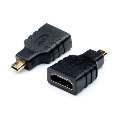 Адаптер-переходник ATcom micro HDMI (male) - HDMI (female), AT6090, черный