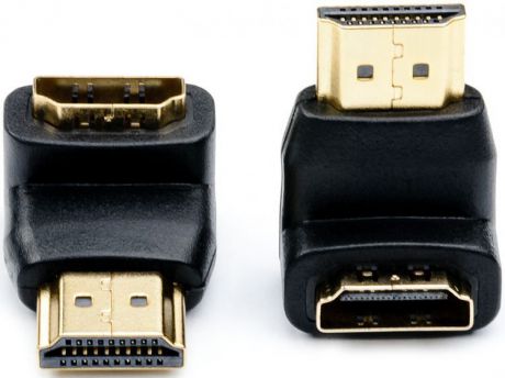 Адаптер-переходник ATcom HDMI (90°, угловой), HDMI (male) - HDMI (female), AT3804, черный