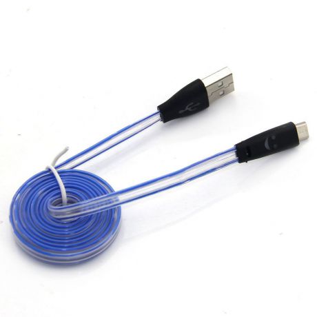 Кабель USB-кабель со светодиодной подсветкой, черный