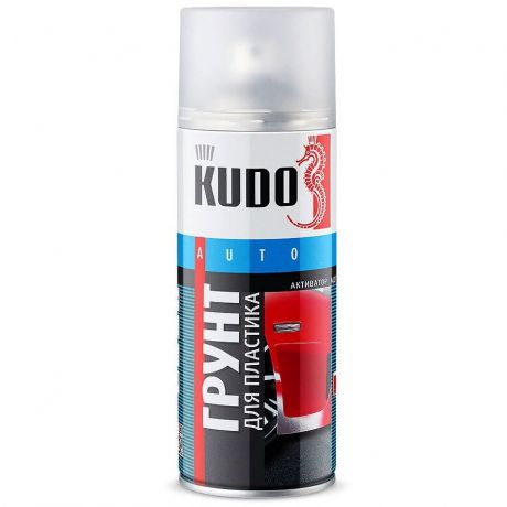 Автогрунтовка KUDO для пластика, активатор адгезии, аэрозоль, 520 мл, прозрачный