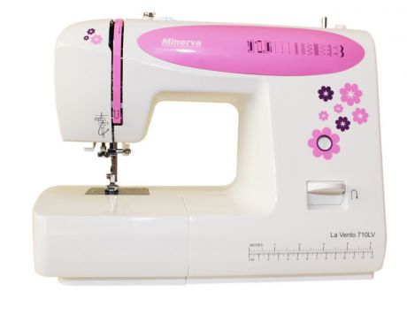 Швейная машина Minerva La Vento 710LV, белый, розовый
