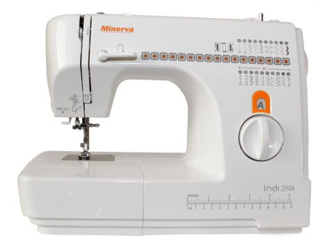 Швейная машина Minerva Indi 219i, белый, оранжевый