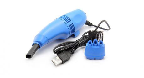 Ручной пылесос MARKETHOT для клавиатуры от USB, голубой