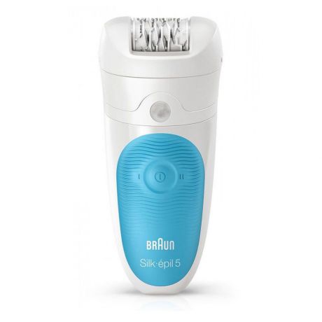 Эпилятор Braun Silk-epil 5 5511 Wet&Dry, белый, голубой