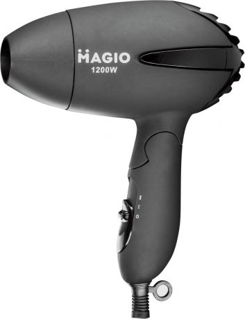 Фен для волос Magio складной, 1200 Вт, МG-164B, черный
