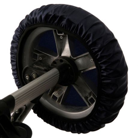 Чудо-Чадо Чехлы на колеса для коляски диаметр 28-38 см цвет темно-синий 2 шт