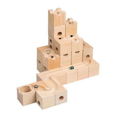 Деревянный конструктор РЭДИ Шарики-кубарики для детей от 3-х лет, 36 кубиков