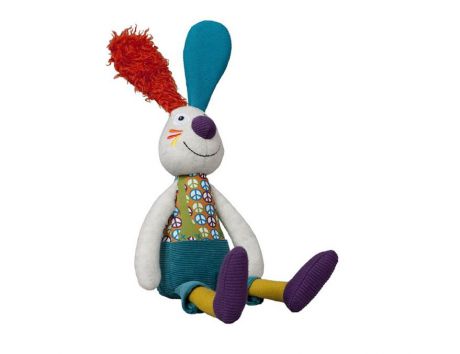 Мягкая игрушка Ebulobo "Кролик Джеф", с погремушкой внутри