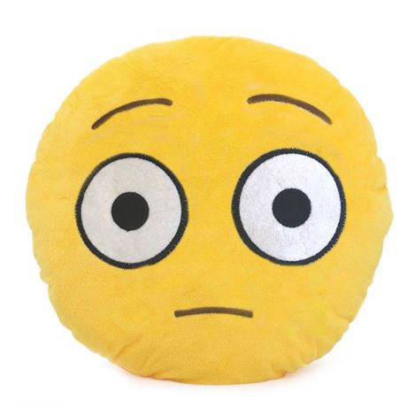 Подушка Sleepy "Смайл испуганный", цвет: желтый