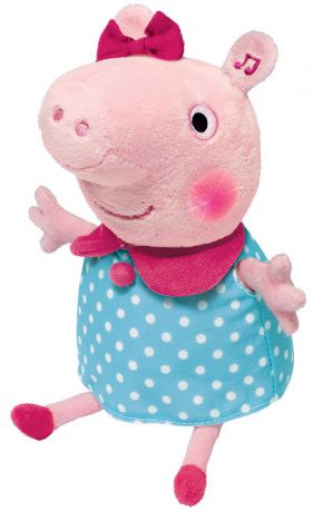 Peppa Pig Мягкая озвученная игрушка Пеппа цвет розовый голубой 30 см