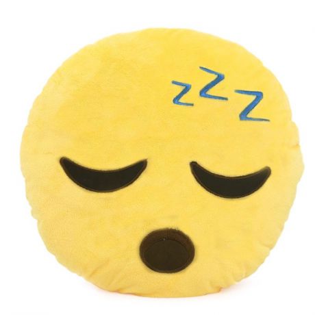 Подушка Sleepy "Смайл спящий", цвет: желтый. SGFS027