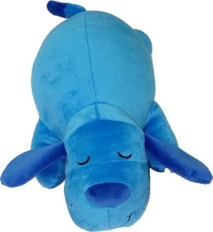 Мягкая игрушка СмолТойс "Собачка Лежебока" длина 35 см голубой