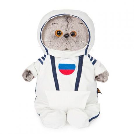 Мягкая игрушка Буди Баса Budibasa Басик в костюме космонавта, 25 см серый