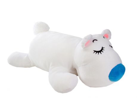 Мягкая игрушка СмолТойс Медвежонок Лежебока длина 52см белый