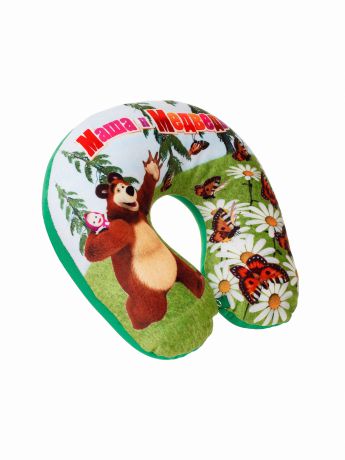 Мягкая игрушка СмолТойс Игрушка-подушка Наплечник Маша и Медведь В29 зеленый