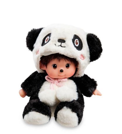 Мягкая игрушка Lovely Joy "Малыш в костюме Панды", 25454, бело-черный