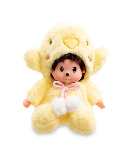 Мягкая игрушка Lovely Joy "Малыш в костюме мишки", 25457, светло-желтый