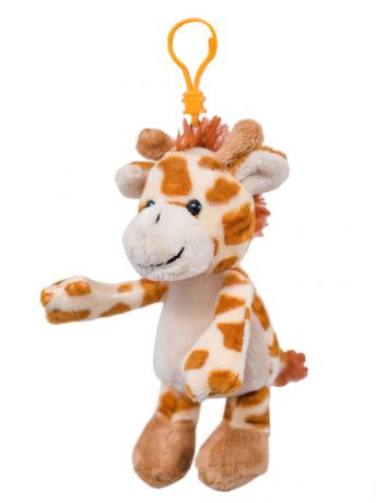 Мягкая игрушка Плюш Ленд брелок Жираф из коллекции "Mini Zoo" оранжевый