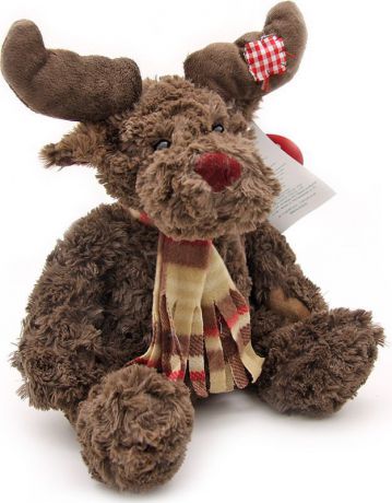 Мягкая игрушка Magic Bear Toys Олень Кевин в шарфе, 101016C/9, высота 23 см