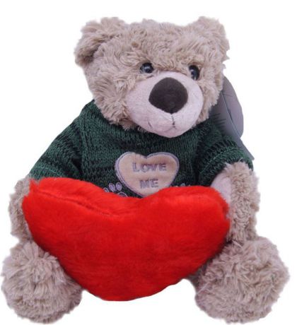 Magic Bear Toys Мягкая игрушка Мишка Тед в свитере c сердцем 20 см